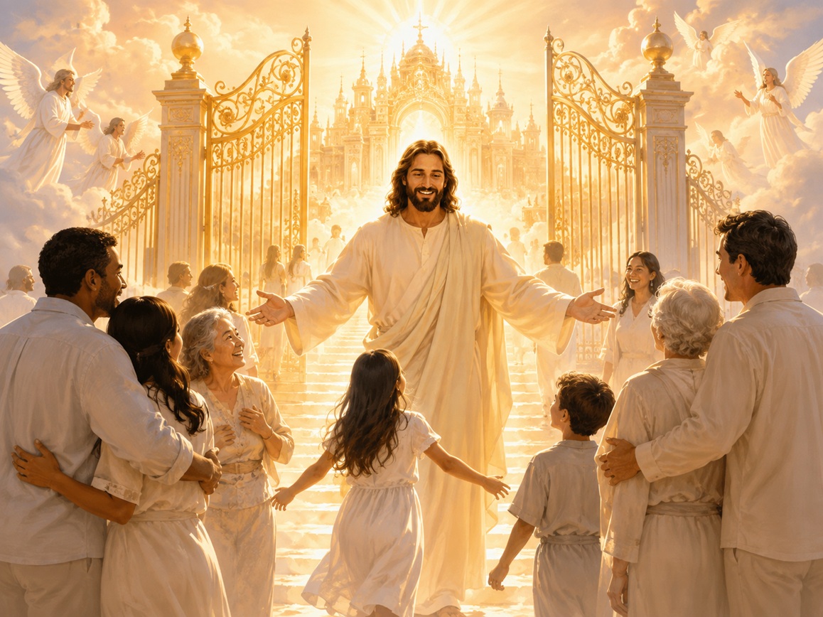 A soul welcomed into heaven